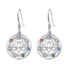 KINGWHYTE Viking Earrings 925 Sterling Silver Rune Vegvisir Earrings Viking Jewellery Gifts for Women Men, Sterling Silver