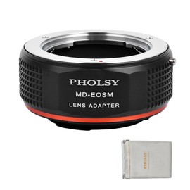 PHOLSY Lens Mount Adapter MD to EF-M Compatible with Minolta MD (MC SR) Lens to Canon EF-M (EOS M) Mount Camera Body EOS M, M2, M3, M5, M6, M10, M50, M100, M200, M50 II, M6 II, MD to EOSM