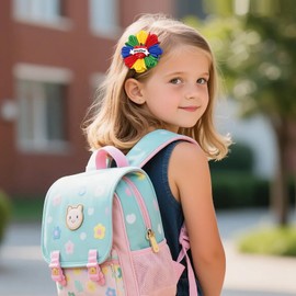 6PCS Back to School Hair Bows for Girls, Hair Bow Clips, Back to School Hair Accessories for Girls Grosgrain Ribbon Bows With Alligator Clips for Kids Teen