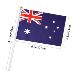 12 Pack Small Sweden Flags on Stick, 5x8'' Handheld Swedish Flag, 12'' Plastic Staff, Double-Sided Printed Polyester, Waterproof Fade-Resistant for Independence Day, Parades, Patriotic Events