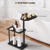 Sunnacate Bathtub Tray Table, Freestanding Bath Side Table Tub Tray