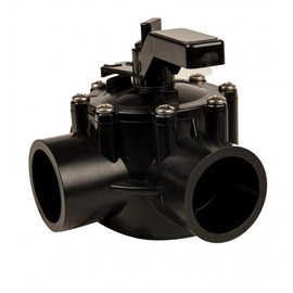 Rx Clear Durable 1-1/2" 3 Way CPVC Never Lube Diverter Valve for Inground Swimming Pool | Chemical Resistant | Adjustable-Stop | Maintenance-Free | Black