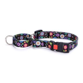 Martingale Dog Collars for Medium Large Dogs, Sunflowers Design & Adjustable Premium Boy and Girl Dog Collars for Training, Walking, Hunting (S)