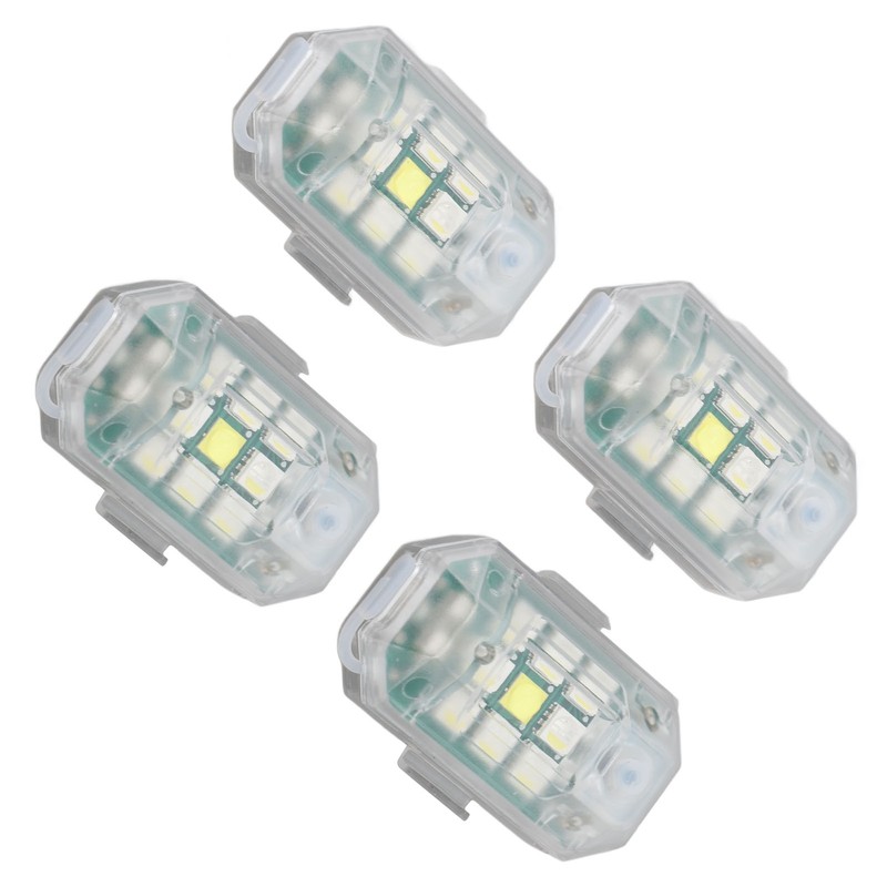 4Pcs LED Strobe Light High Brightness Waterproof Portable Wireless Flashing