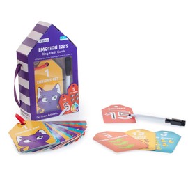 Open The Joy - Dry Erase Flash Cards for Kids - 123 Numbers, Emotions Learning Set with Educational Activities, Reusable and Durable Cards for Early Childhood Development