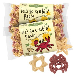 Pastabilities Fun Shaped Pasta for Kids - Let's Go Crabin' Pasta - Crab, Starfish and Sunshine Animal Theme, Non-GMO Natural Wheat Pasta, All-Natural, Kosher Certified, Made in the USA, (2 Pack, 14 Oz)