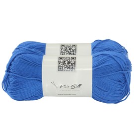 Knitsilk Soft Cotton Knitting Yarn – 100% Cotton | 100g (Approx. 200+ Yards) | Lightweight | for Knitting, Crochet & DIY Crafts | Pack of 2 (Blue)