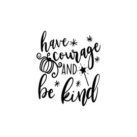 Vinyl Wall Art Decal - Have Courage and Be Kind - 20" x 17" - Trendy Inspirational Cute Animal Design Sticker for Children Bedroom Home Baby Nursery Daycare Kids Room Decor