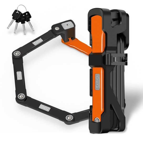 OKG Folding Bike Lock - 4 Keys, 3.7 lbs, Foldable