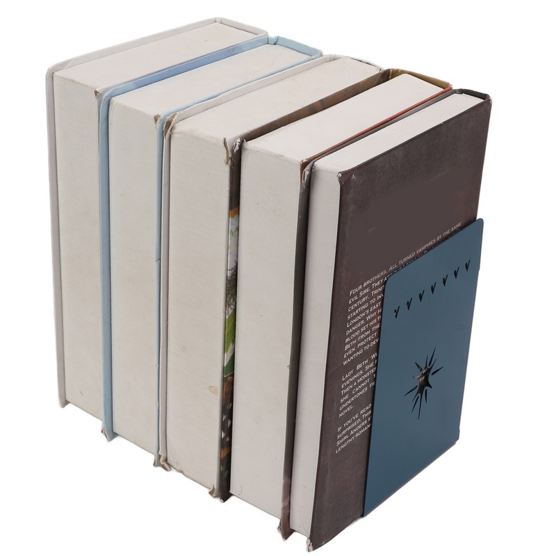 Retractable Book Ends Blue Sturdy Durable High Stability Retractable Elegant