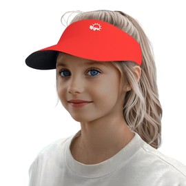 Jastore Kids Sun Visor Hats for Girls Boys Lightweight Sport Hat UPF50+ Sun Hat Tennis Running Hats for Outdoor Activities (US, Age, 5 Years, 12 Years, Red)