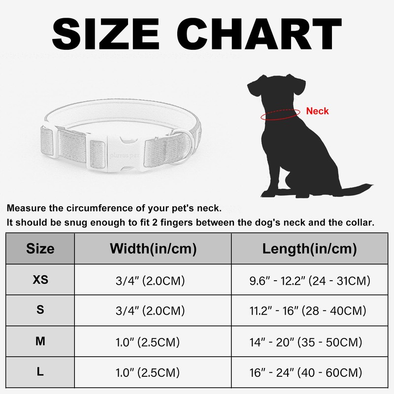 Plutus Pet Cotton Dog Collar, Heavy Duty Collar with Soft