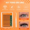 100 Piezas Set de Pinzas Para Pestañas Postizas Autoadhesivas,Las Pestañas