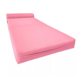 Amfuton Pink Sleeper Chair Folding Foam Beds, Portable Lounger Bed 6 x 32 x 70