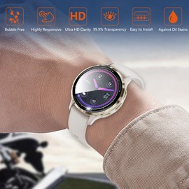 Yskbilm Pack of 4 Screen Protectors Compatible with Garmin Venu 3S 41 mm + 2 Pieces Charging Port Protection [Anti-Scratch] [High Resolution] [Bubble-Free] Flexible TPU Screen Protector for Garmin