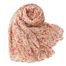 FAIRYGATE Scarves & Scarves for Women Floral Pattern for Women Neck Warmer Lightweight Soft Scarf, 17236, 70.8X33.5 Inch