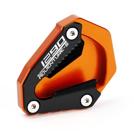 Modeer Compatible with 1290 Super Adventure S 2021-2024 Motorcycle CNC Support Extension Plate Side Stand Pad 1290 ADV 1290adv 1290S Accessories (Orange/Black)