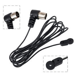 Vecys FM Radio Antenna FM Antenna Black Home Indoor Antenna Unbal Dipole 3 dBi FM Car Radio Push-On F Plug Compatible with Stereo Receiver Home Amplifier Car Radio