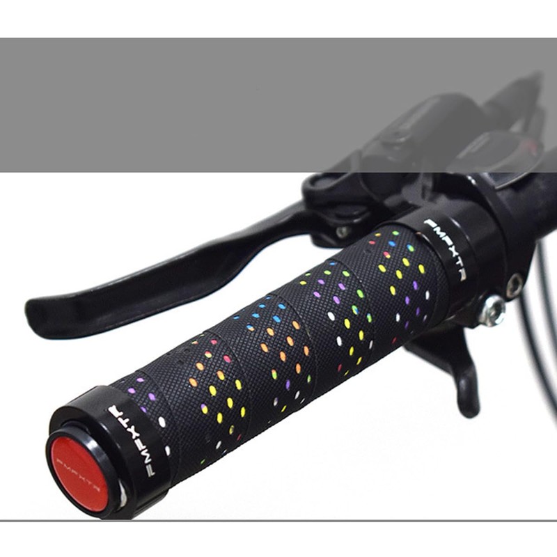 HOUSON Bicycle Grips, PU Leather Bike Handlebar Grips Ergonomic MTB