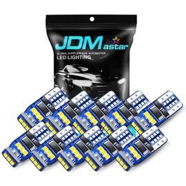 JDM ASTAR 3S9 Extremely Bright 360-Degree Shine 194 168 175 2825 T10 6000K White LED Bulbs (Pack of 10)
