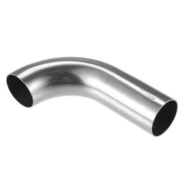 VekAuto Bend Elbow Pipe Tube, 1.25" OD 4.72" 2.56" Leg 90 Degree DIY Exhaust Pipe Intercooler Air Intake Tube Universal for Car Automotive Durable 304 Stainless Steel Silver Tone