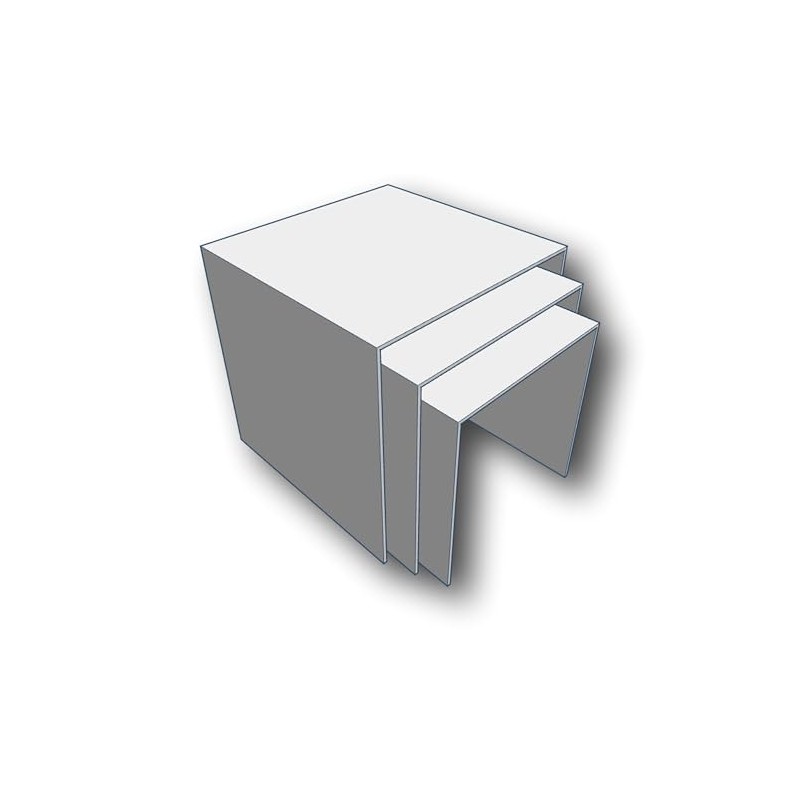 EPOSGEAR Nesting Plinths Acrylic Plastic Retail Riser Tiered Counter Display