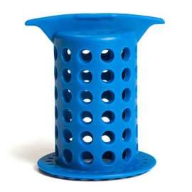 ShowerShroom the Revolutionary 2" Stand-Up Shower Stall Drain Protector Hair Catcher/Strainer, Blue