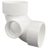 Spears PVC DWV Pipe Fitting, 1/4 Bend, Elbow with Side