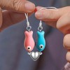 LunarCharm 2 Pieces Matching Cell Phone Charms, Cute Ceramic Fish