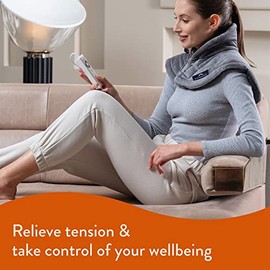 Dreamland Dreamland Revive Me C Neck & Shoulder Heat Pad, Grey, Fast Heat-up, 3-Hour Adjustable Temperature, Auto Safety Shut-Off, Machine Washable, Specifically for Neck & Shoulder, Size Adjustable, 47 x 52cm