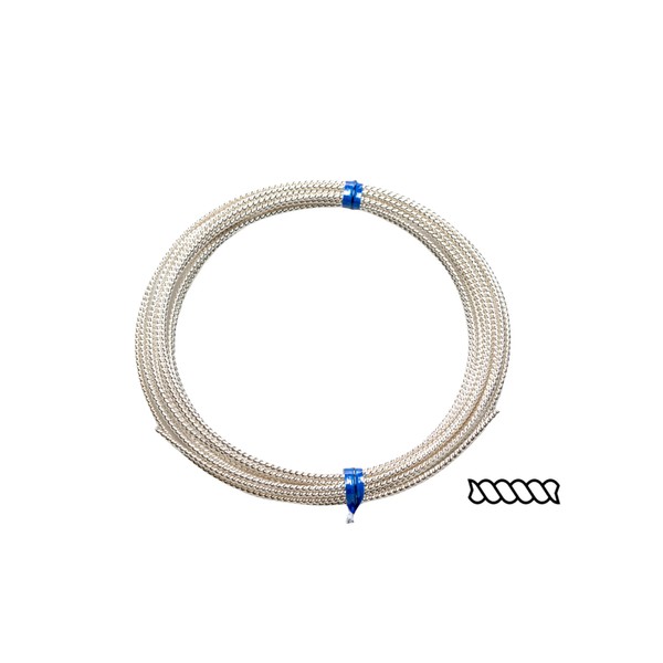 20 Gauge, 935 Argentium Silver Round Twist-Pattern Wire Dead Soft