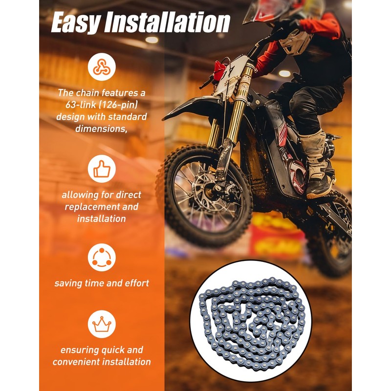 219H Chain 126 Pins Fit for 48V Pro Electric Dirt
