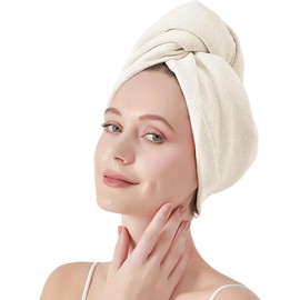 Toalla de microfibra absorbente para el cabello de secado rápido, cuidado suave, toalla de viaje