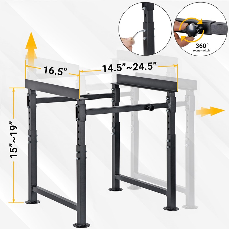 Neorexon Adjustable Metal Hive Stand, Sturdy Beehive Stand Adjustable Height
