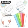 Pack of 6 Plastic Ruler, Colourful Transparent Ruler, 15 cm