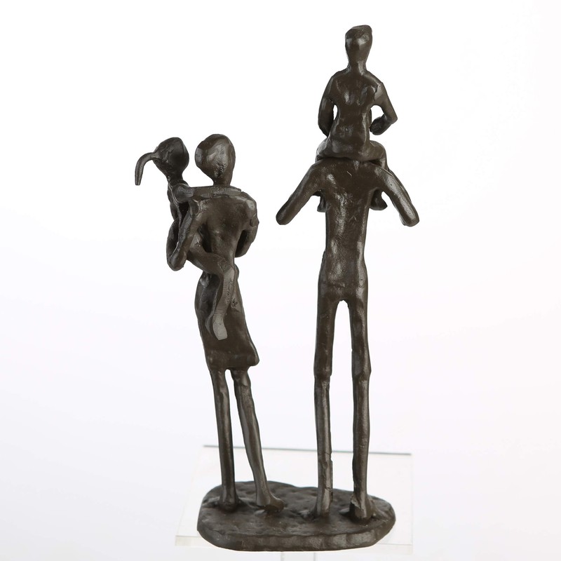 Casablanca Family Design Sculpture Made of Iron Burnished Height 22