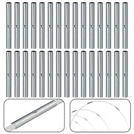 Metal Sleeves Greenhouse Hoops Pack of 30 Connectors for 5 mm Fibreglass Plant Tunnel Silver