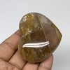 132.2g, 2.1"x2.5"x1.1", Natural Untreated Orange/Red Quartz Heart Shape Healing Crystal,