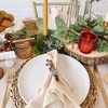 Kate Aspen Sparkling Silver Snowflake Christmas Napkin Rings (Set of