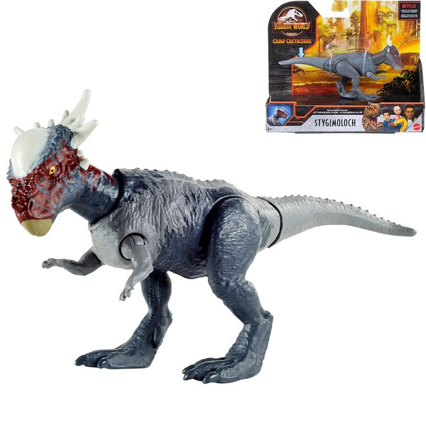 Mattel Jurassic World Jurassic World GVG49 Re-Aluminum Action Figure, Stiggy, Total Length: 7.9 inches (20 cm), 4 Years Old and Up