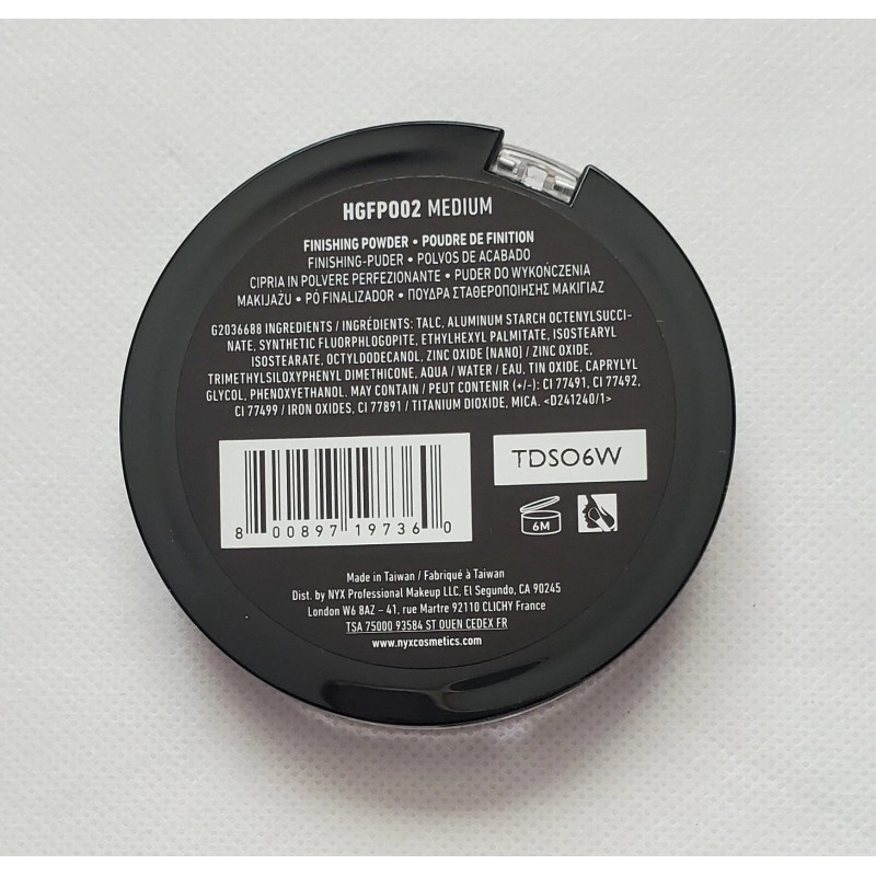 Nyx High Glass Finishing Powder MEDIUM Full Size 0.19oz, New