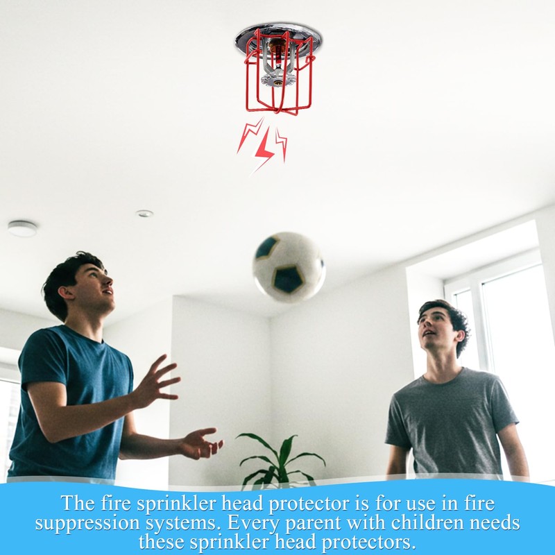 Shimeyao 8 Pcs 1/2" Red Fire Sprinkler Head Cage Guard