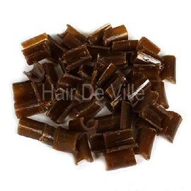 100 PCS Brown Fusion Keratin Bond Glue Tips Rebond by Hair De Ville + 3 Pcs Silicone Finger Protectors