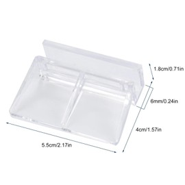 Tokaneit Glass Cover Clips for Aquariums, Glass Cover Clip, Acrylic Glass Cover Clip, Glass Cover Clip Support Holder, Holder for Aquariums, Universal Holder for Glass Cover, 6 Pieces, 6 mm