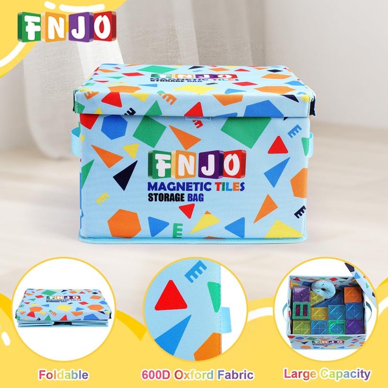 FNJO Toy Storage Bin,Foldable Toy Organizer with Lid, Playroom Organizer,Toy