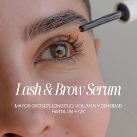 Serum Pestañas y Cejas – Suero Natural para Crecimiento, Fortalecimiento y Engrosamiento de Pestañas y Cejas, Lash & Brow Serum Hidratante, Longitud, Densidad y Brillo Saludable