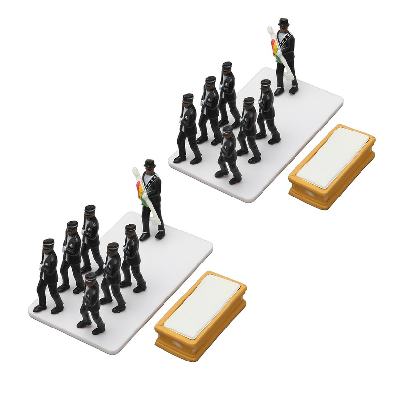 Coffin Dance Model Funeral Action Figures Coffin People Figurines Set