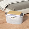 Idotry 40 L Large Plastic Laundry Hamper, Ventilated Clothes Basket