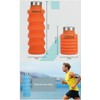 Portable Silicone Foldable Water Bottle 500ml Orange
