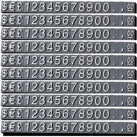 feedal Price Display Cube Adjustable Number Display Stand Sales Price Blocks 170 Pieces for Jewellery Watch Ring Price Marking Black